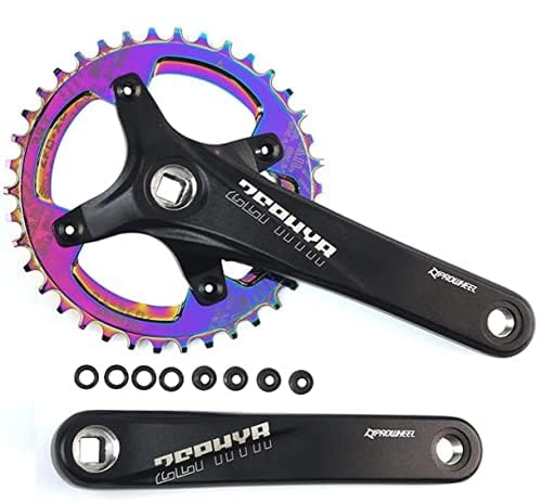 Splumzer 170mm Square Crankset | 104 BCD Aluminum MTB Road Bike Crank