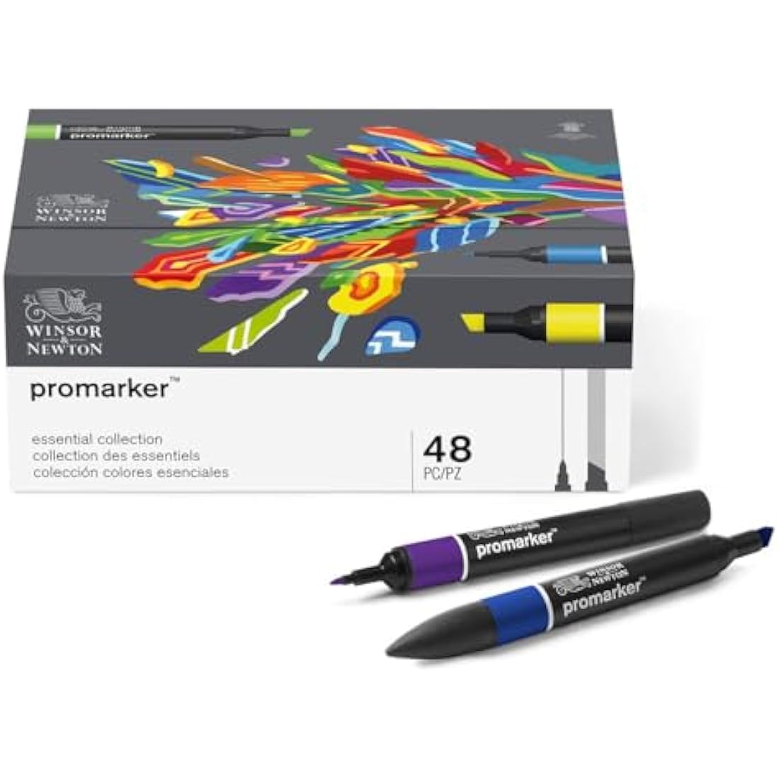 Winsor & Newton Promarker Set - 48 Alcohol Based Dual Tip Markers