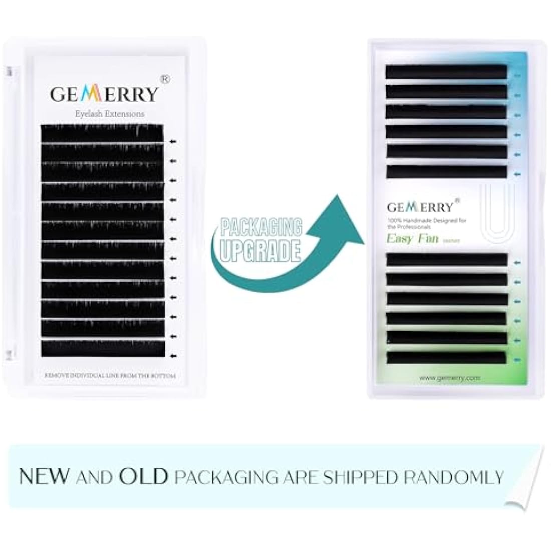 Gemerry Easy Fan Lash Extensions | D Curl 0.07mm Russian Volume Tray