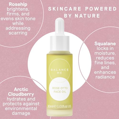 Balance Me Rose Otto Face Oil 30ml – Rosehip Oil for Dry Skin & Redness