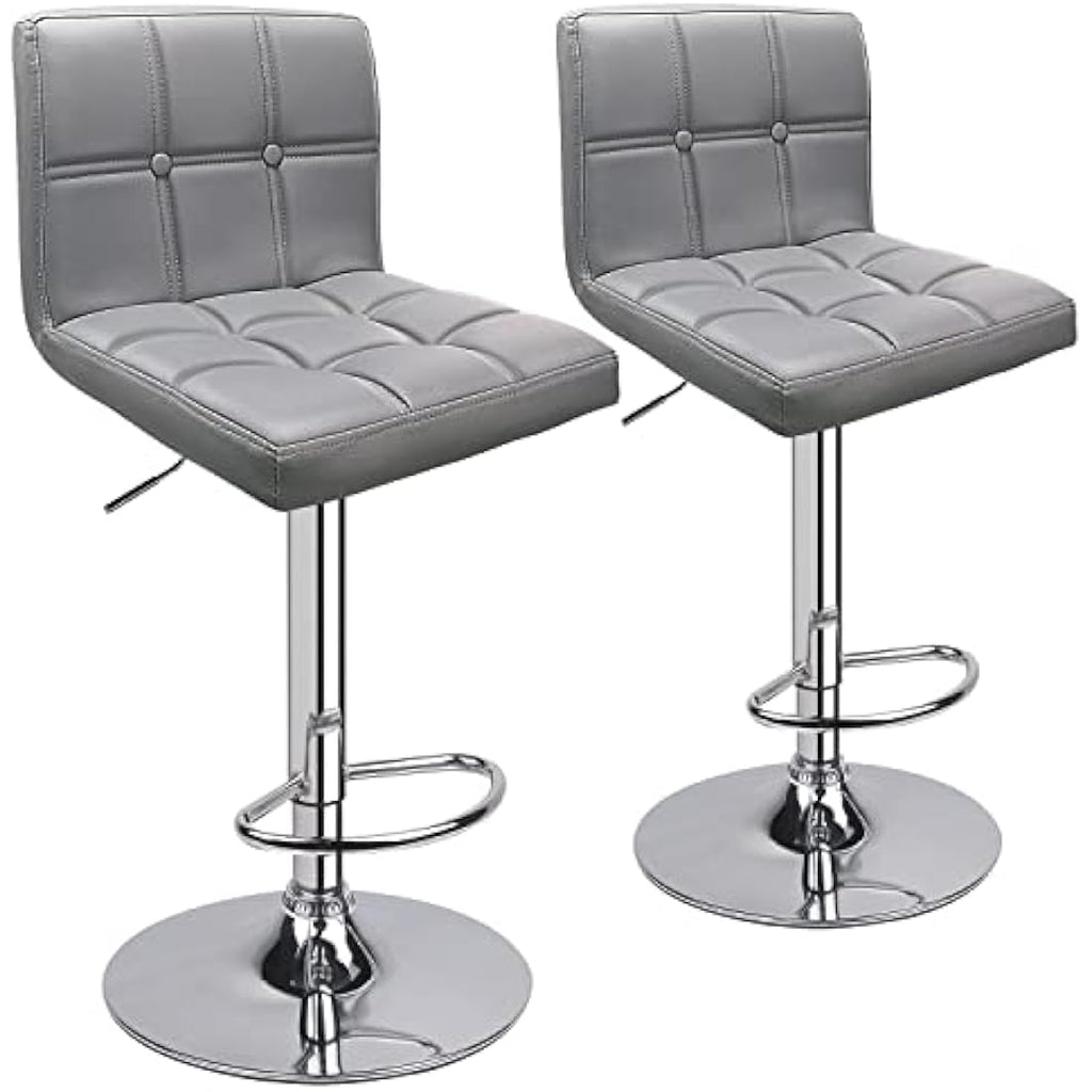 Leader Accessories Bar Stools - Set of 2 Swivel PU Leather Counter Chairs