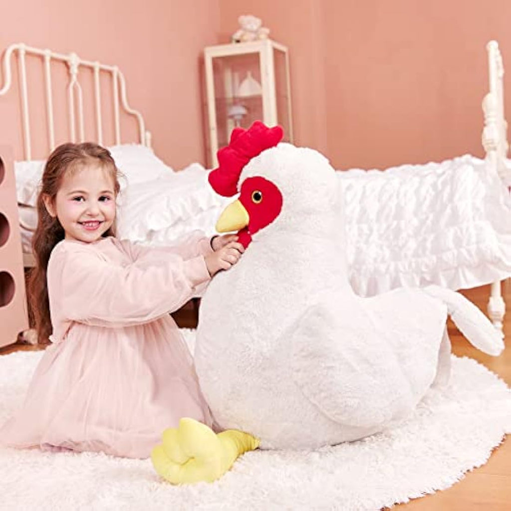 IKASA Giant Stuffed Chicken Plush Toy - 60cm Large Soft Henny Toy