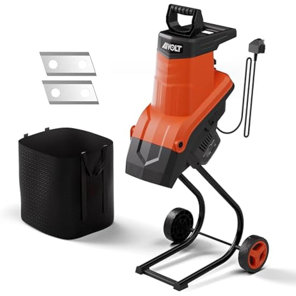 AIVOLT 2500W Electric Garden Shredder | 45mm Wood Chipper with 50L Bag