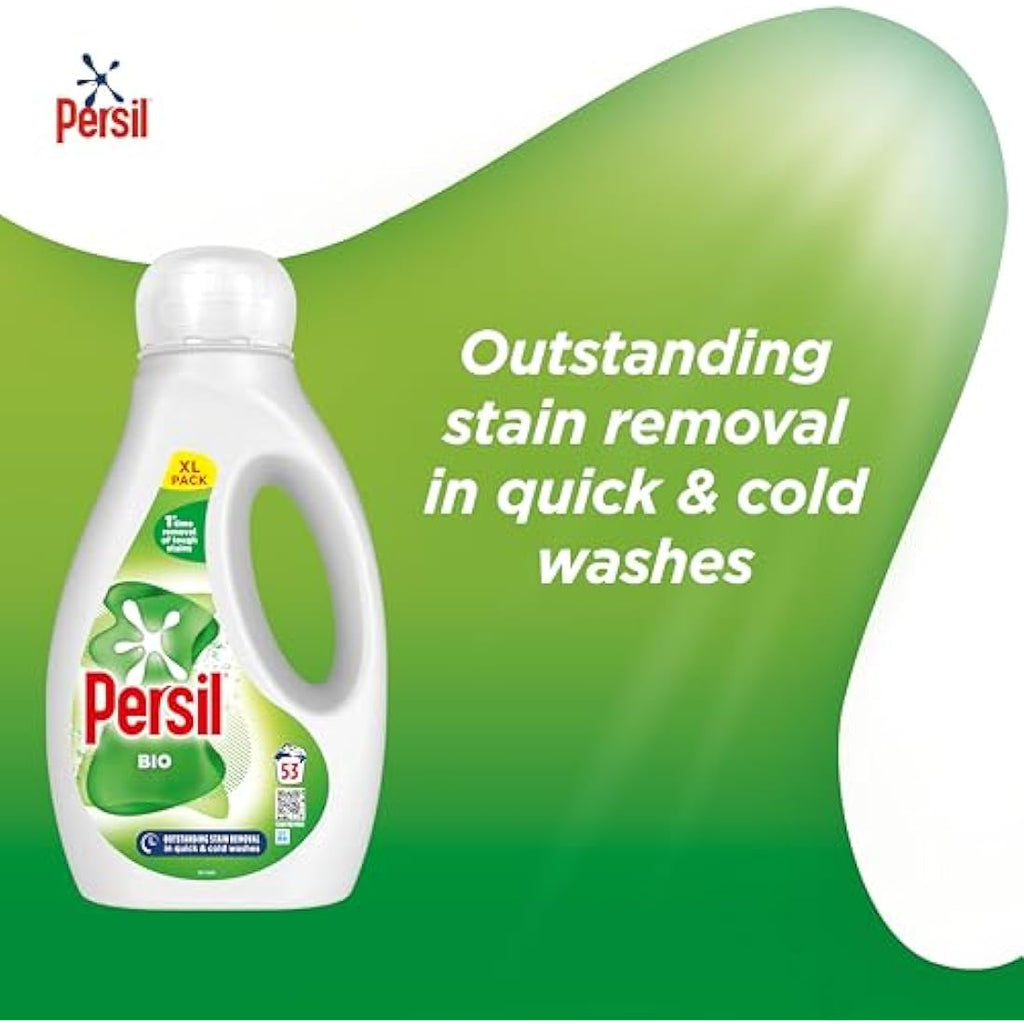 Persil Bio Laundry Liquid Detergent - Tough Stain Removal - 53 Washes