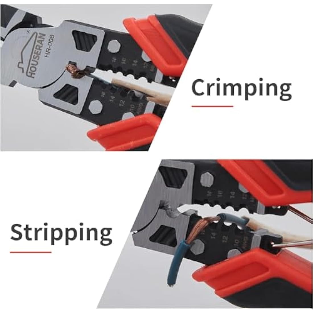 HOUSERAN 3-Piece Pliers Set | 55 Steel Spring Loaded Hand Tool Kit