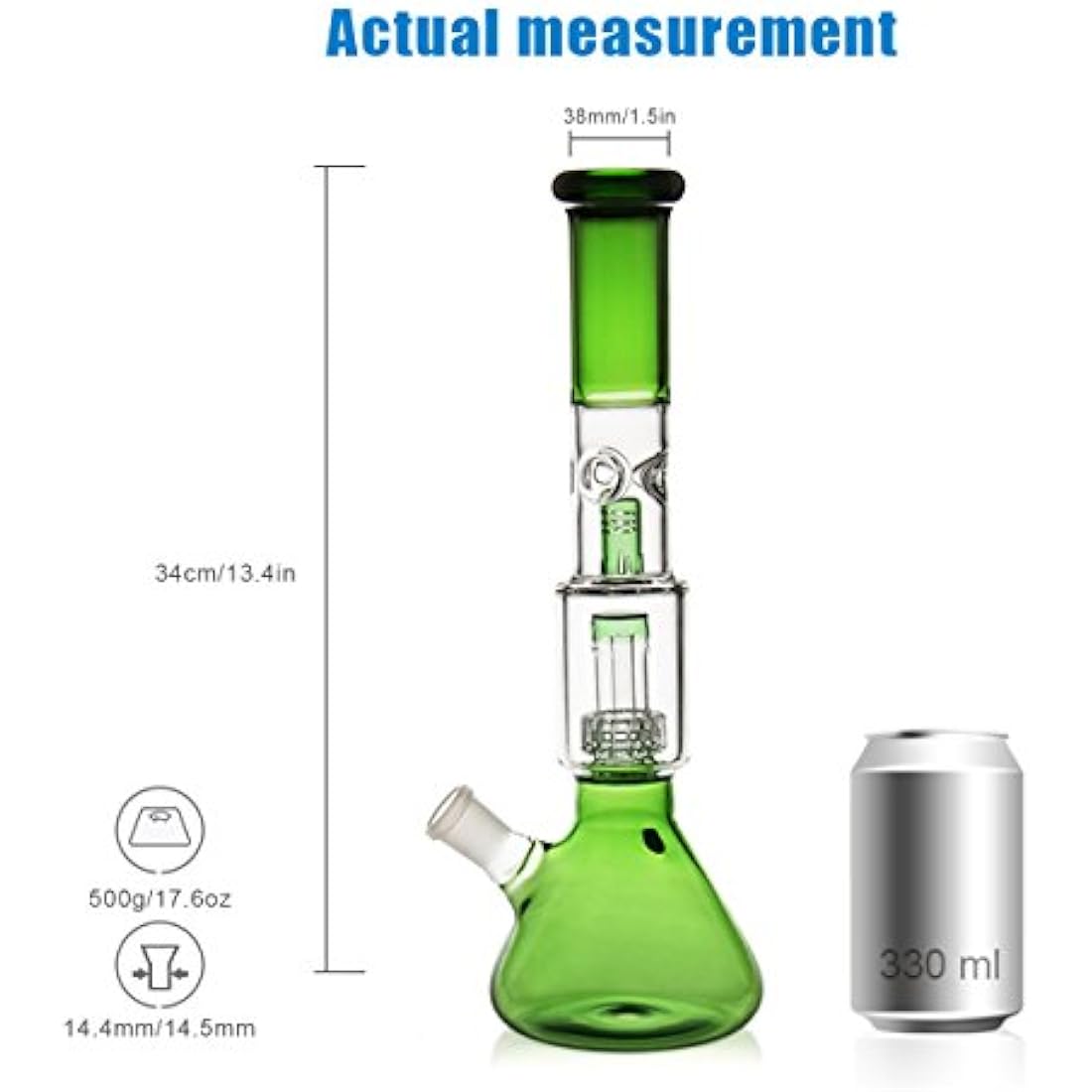 Bongbongbong Glass Water Bong | 31cm Tornado Filter Recycling Oil Rig