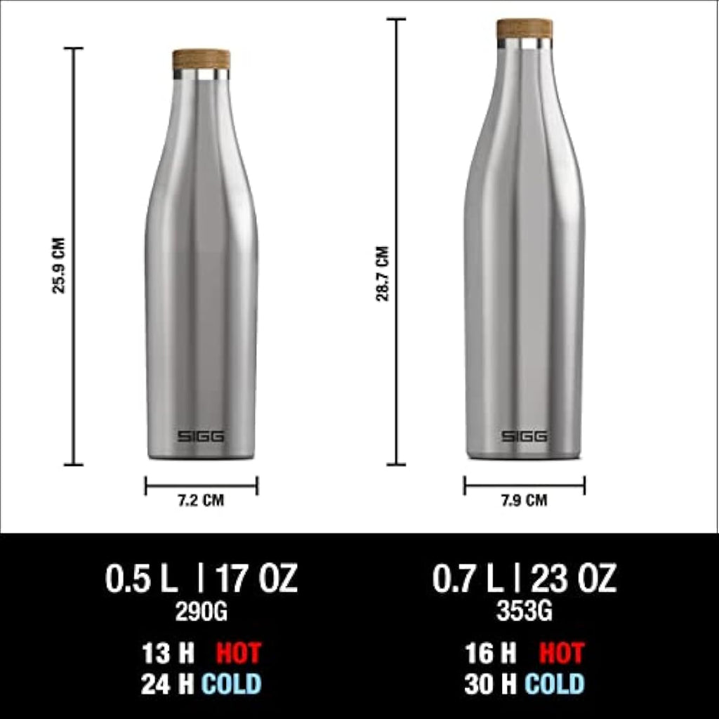 SIGG Meridian Insulated Stainless Steel Water Bottle – 0.7L Brushed