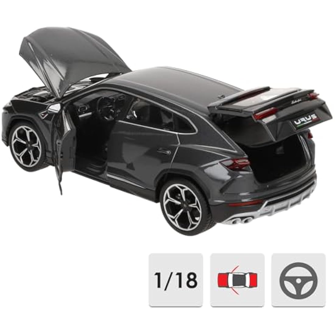 Bburago Lamborghini Urus Diecast Model Car – 1:20 Scale Yellow Vehicle