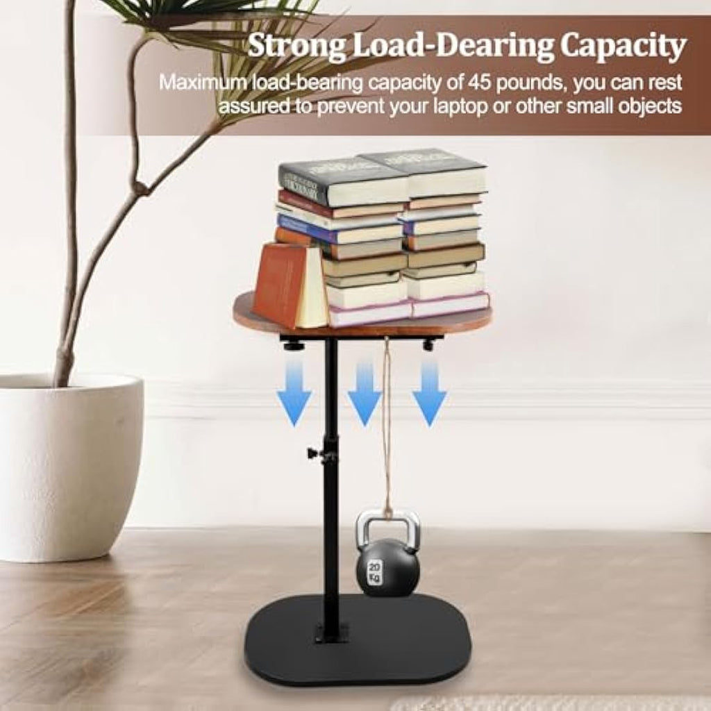 C Shaped Side Table – Height Adjustable 360° Swivel End Table