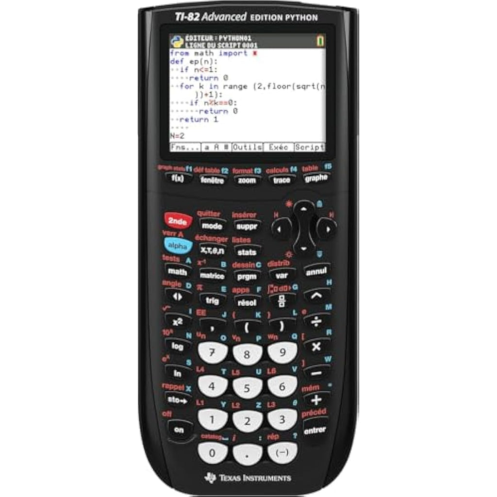 TI-82 Advanced Python Graphing Calculator Set with Red WYNGS Case