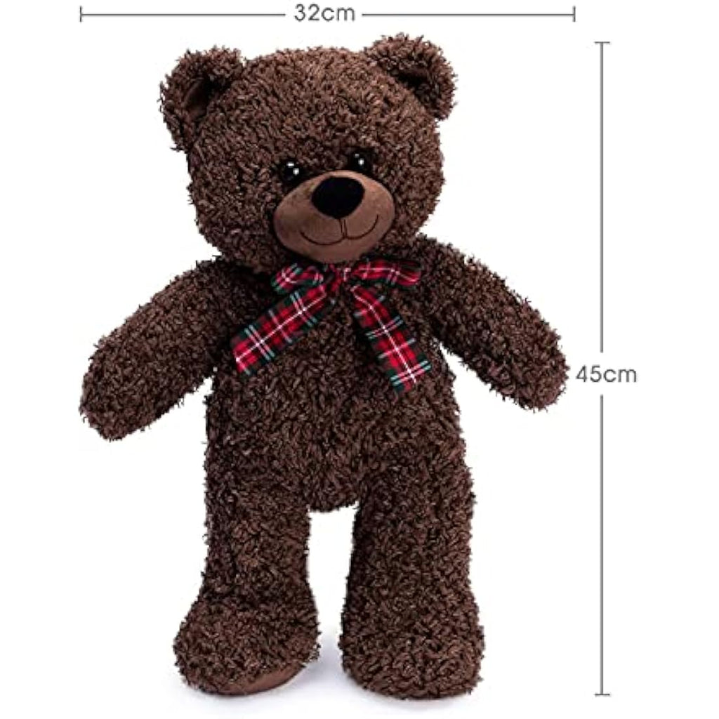 Bebamour 45cm Teddy Bear – Soft Plush Stuffed Animal Toy (Dark Brown)