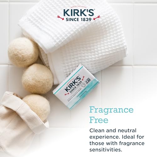 Kirk's Fragrance Free Castile Bar Soap – Natural Hypoallergenic (3 Pack)
