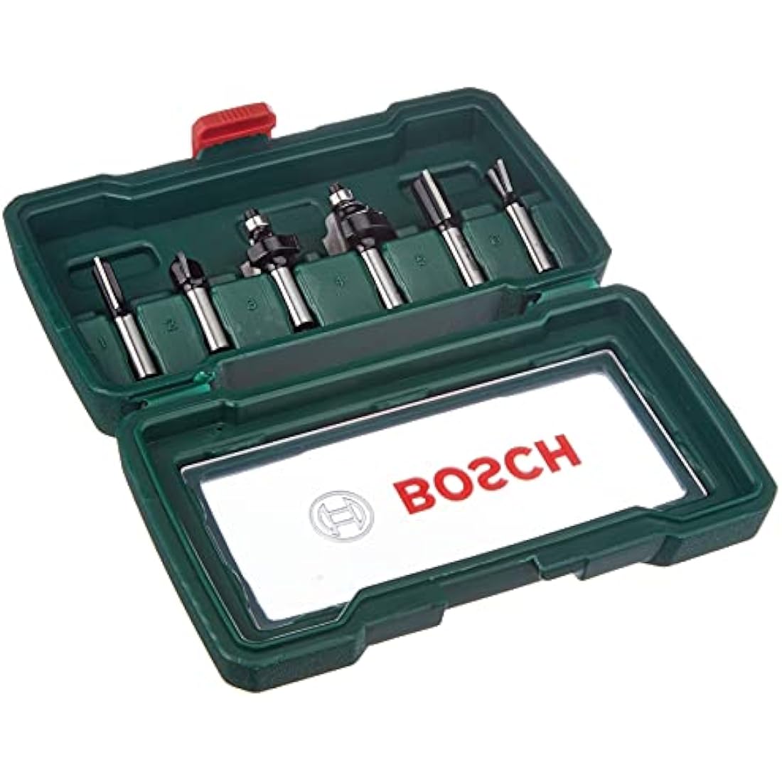 Bosch 6-Piece Tungsten Carbide Router Bit Set for Wood | 8mm Shank