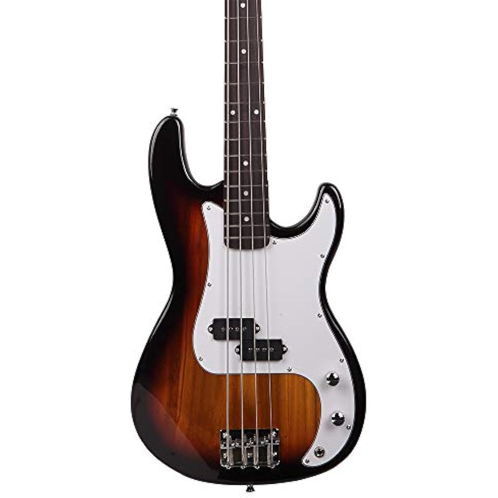 4-String Electric Bass Guitar – Full Size Basswood (Sunset)