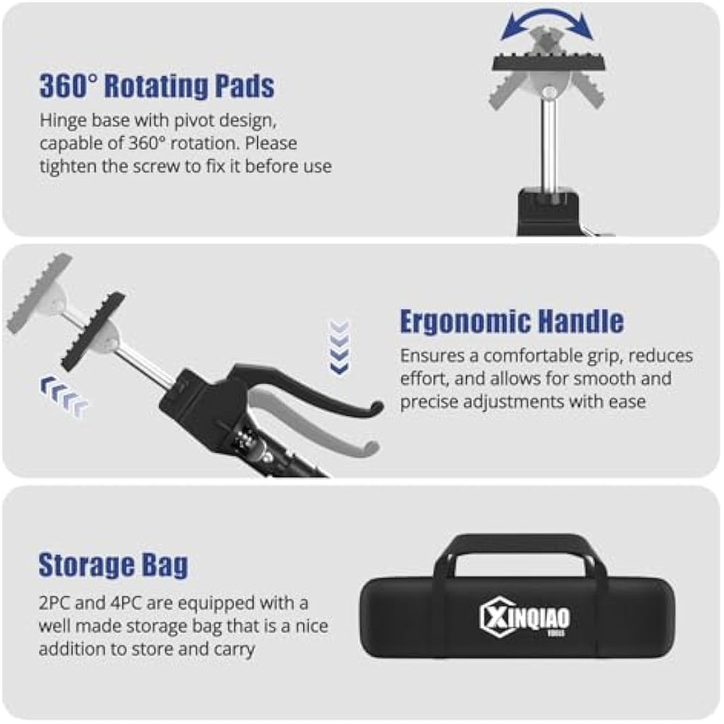 XINQIAO Third Hand Support System | Steel Cabinet Jack & Drywall Pole, 2PC