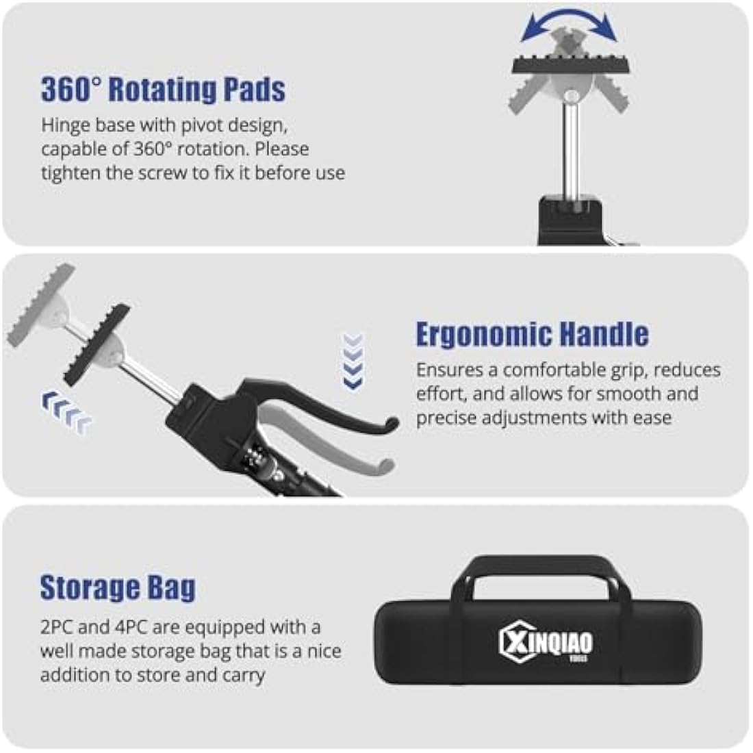 XINQIAO Third Hand Support System | Steel Cabinet Jack & Drywall Pole, 2PC