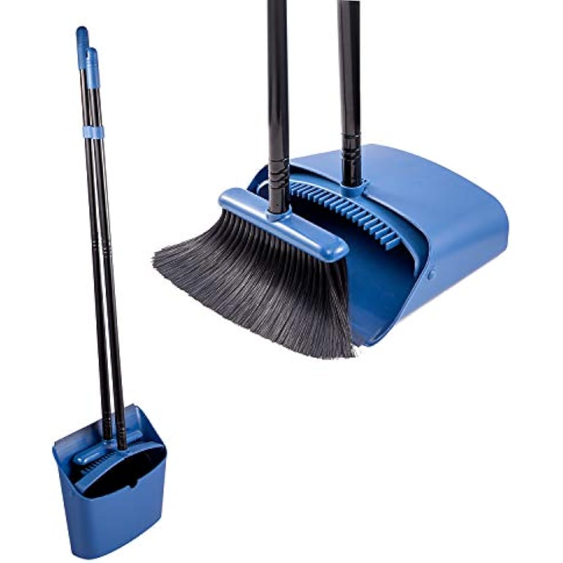 Long Handled Broom and Dustpan Set – 54" Upright Blue