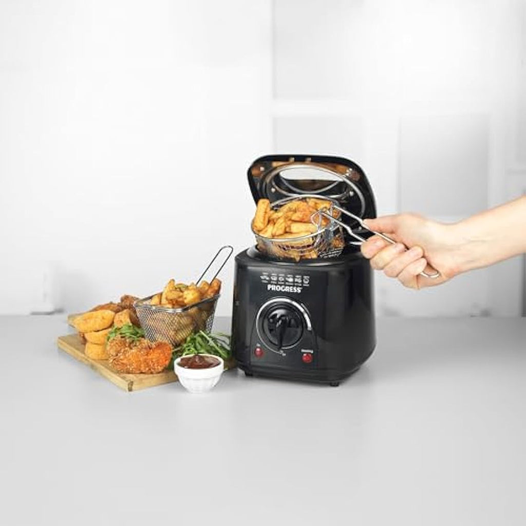 Progress 1L Compact Deep Fat Fryer – 950W Non-Stick Electric Fryer