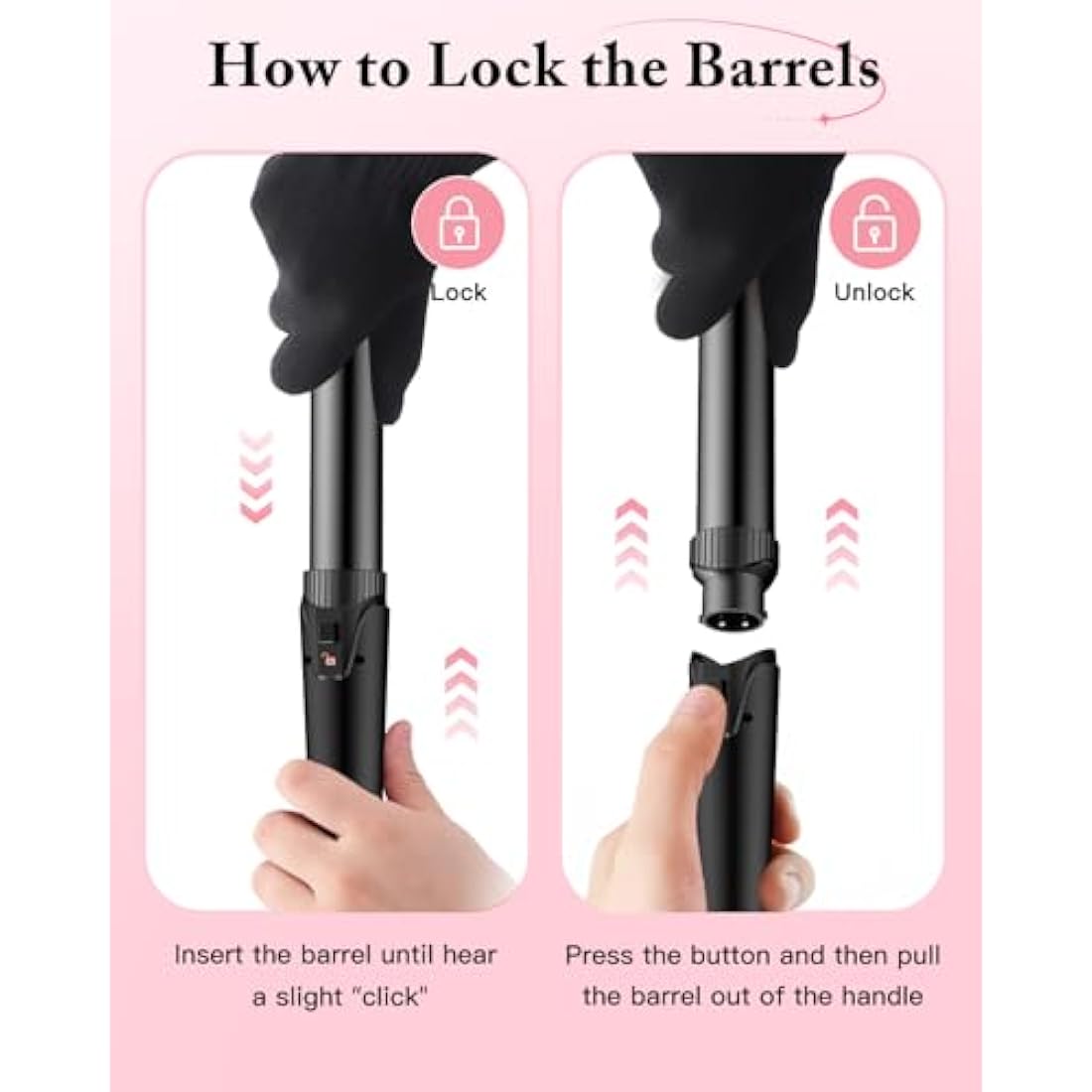 BESTOPE PRO 5-in-1 Hair Curler & Beach Waver Set | 9-32mm Ceramic Wand
