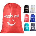 IHOMAGIC Large 120L Foldable Laundry Bag | Durable Nylon Storage - Orange