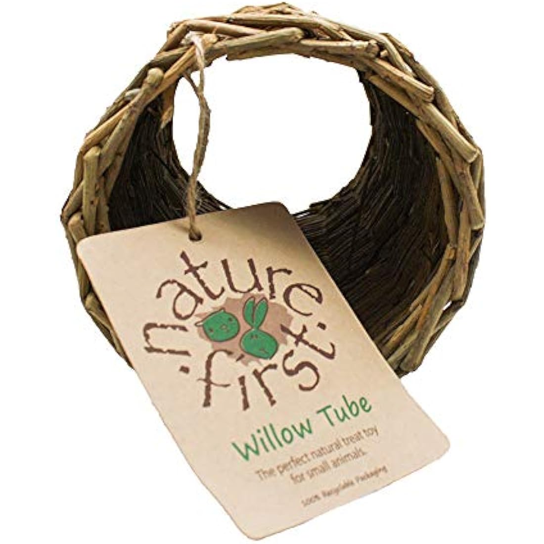 Natural Willow Tube | Small Animal Chew Toy & Hideaway