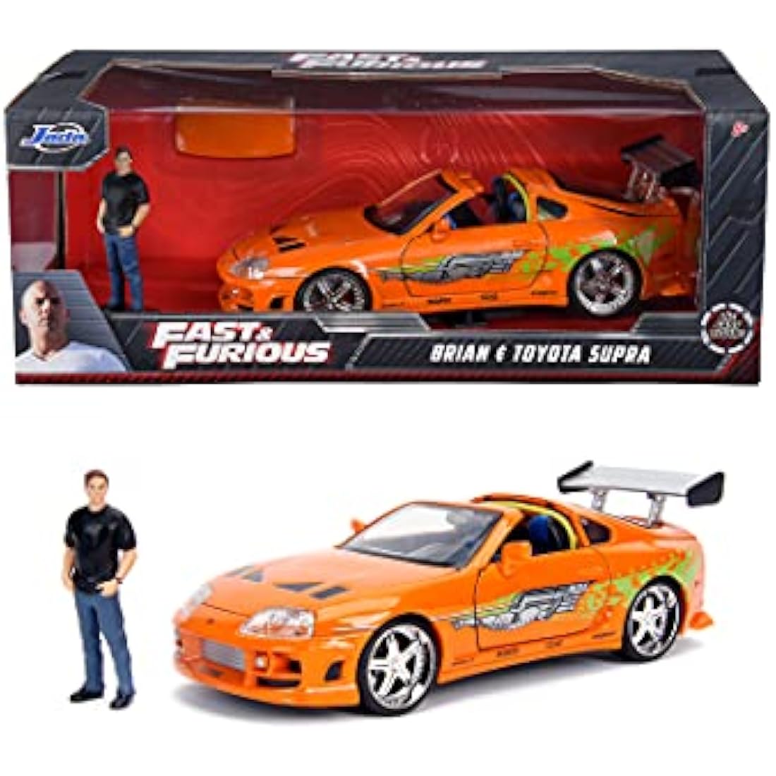 Jada Toys Fast & Furious 1995 Toyota Supra 1:24 Diecast with Brian Figure