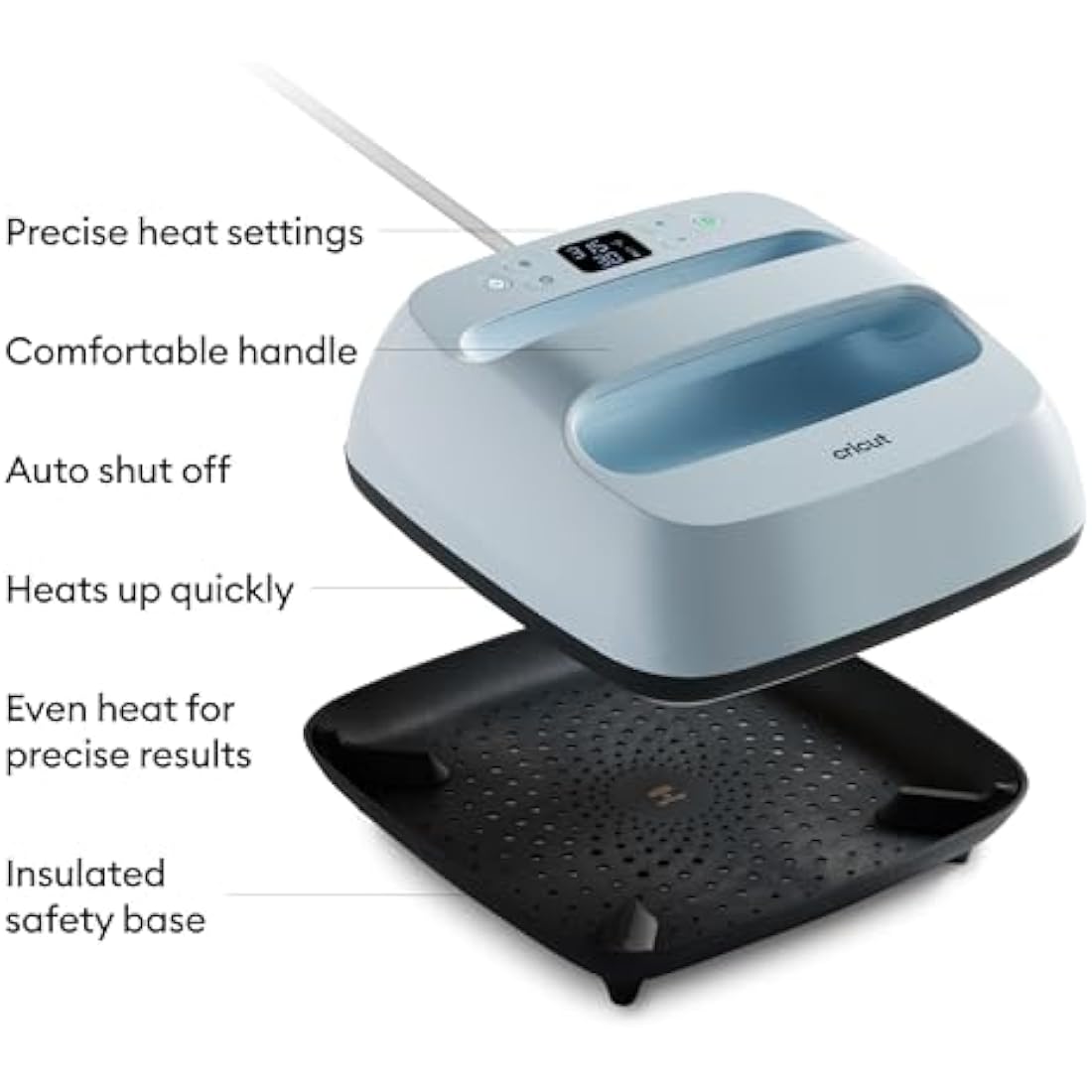 Cricut EasyPress 3 - 9" x 9" Heat Press for HTV & Sublimation - Zen Blue
