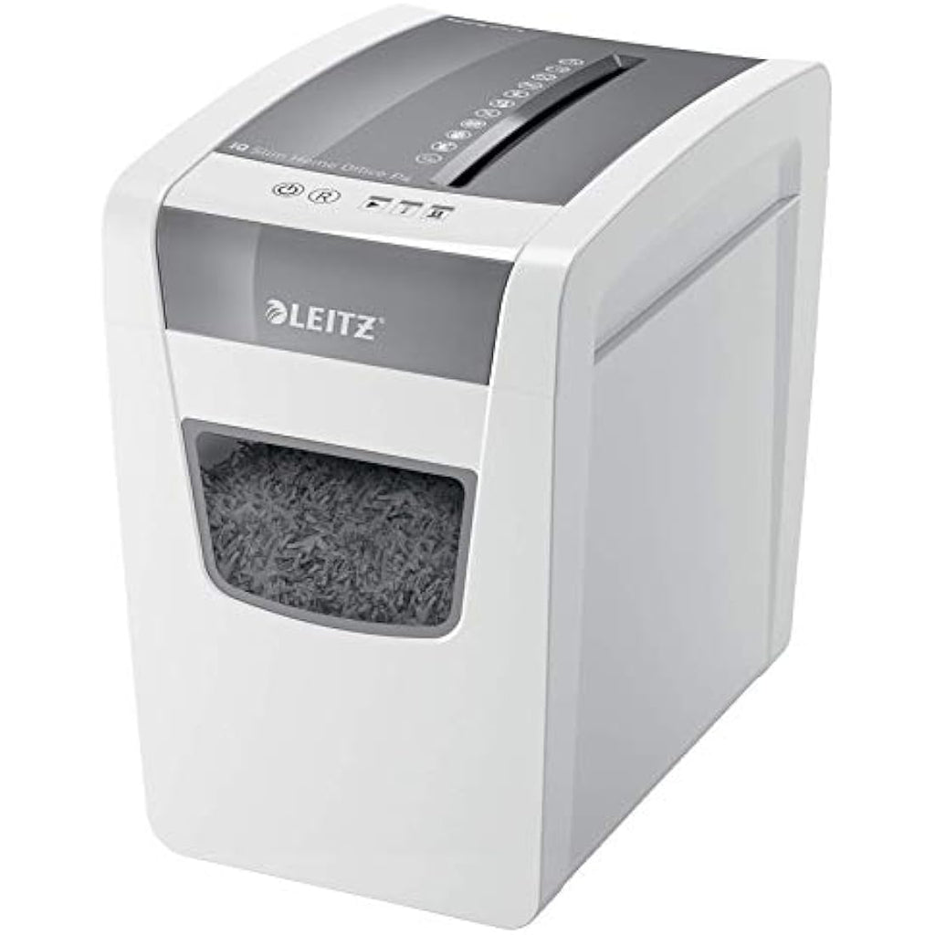 Leitz IQ Slim Home Office Cross Cut Paper Shredder | 10 Sheet, 23L Bin