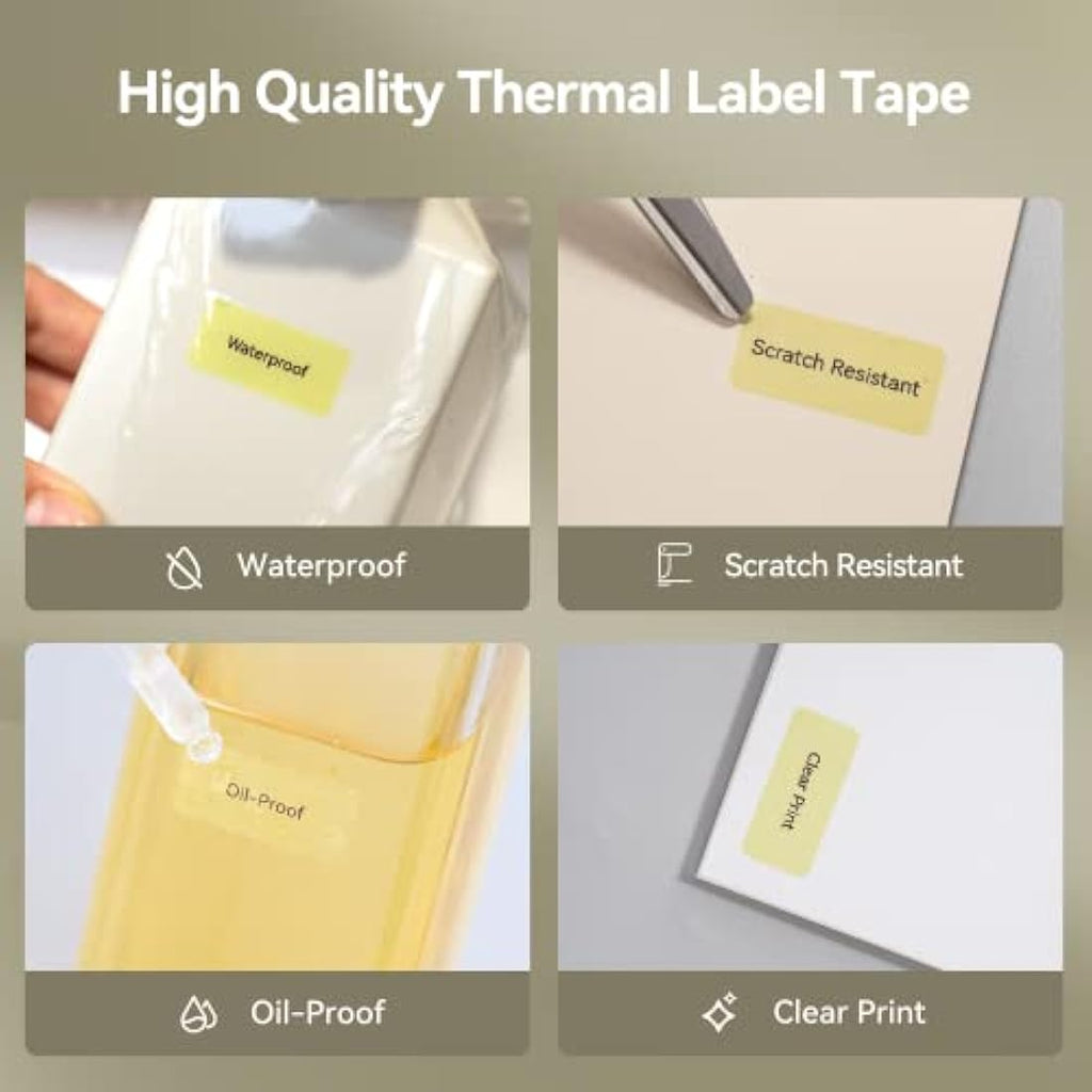 NIIMBOT D11 D110 D101 Thermal Label Maker Tape - Clear Yellow (14x30mm)