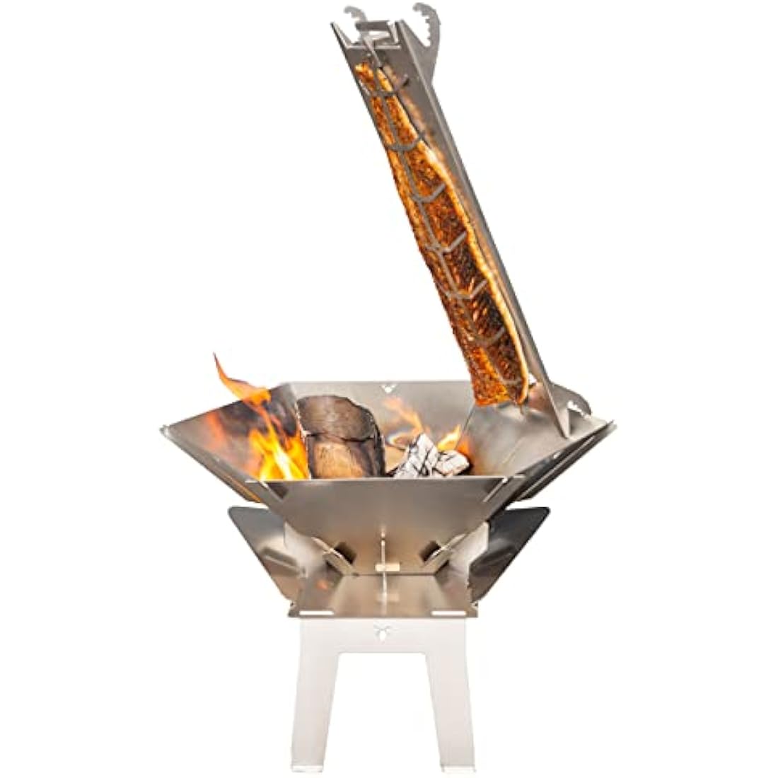 Jolof Store Hexagon Stainless Steel Heat Protection Stand for Camping
