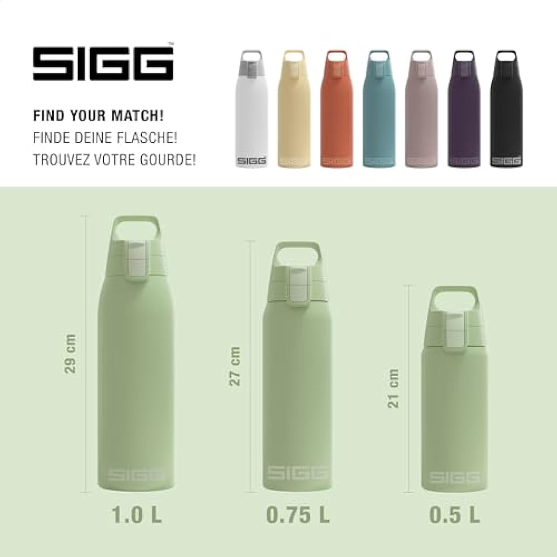 SIGG Shield Therm One Insulated Stainless Steel Water Bottle - 0.5L-1L