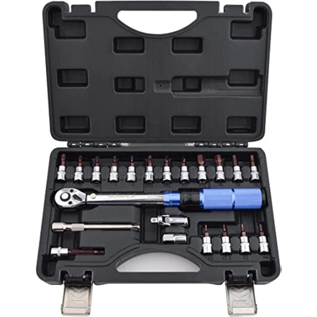 Gunpla 1/4" Drive Torque Wrench Set | 2-24Nm 21-Piece Bicycle Repair Kit