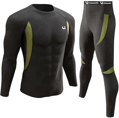UNIQUEBELLA Men's Thermal Underwear Set | Fleece Lined Base Layer