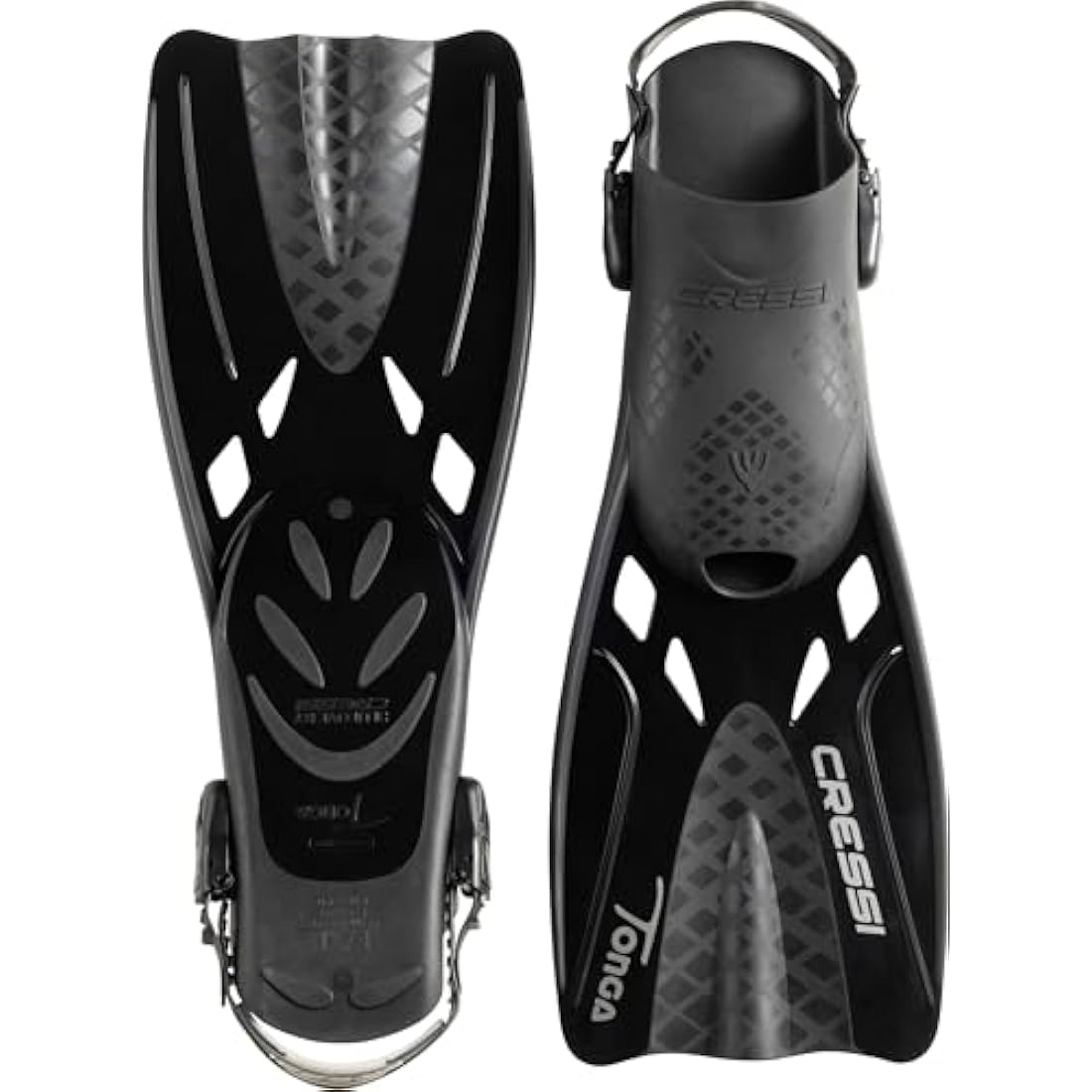Cressi Tonga Snorkel Set – Full Face Baron Mask and Adjustable Fins