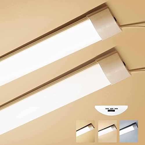 Sundertech LED Batten Light | 3FT 25W 3CCT Selectable | 2 Pack Set
