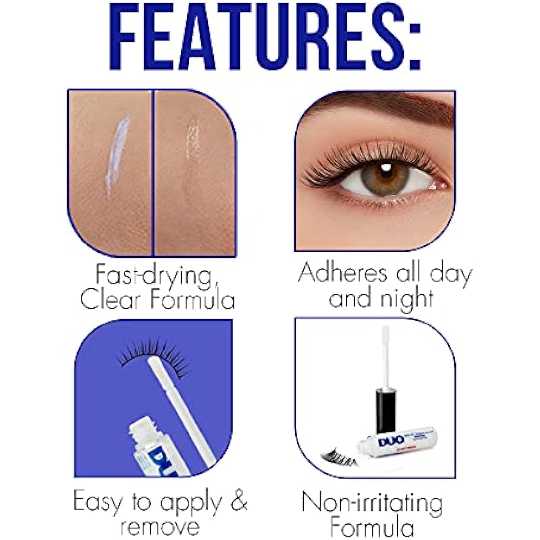 Duo Quick Set Clear Lash Glue | Latex Free Waterproof Adhesive, 5g