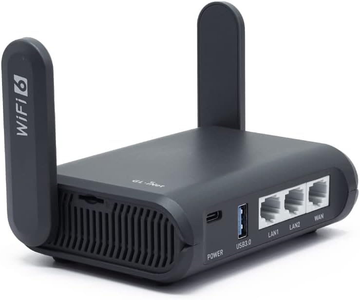 GL.iNet Slate AX (GL-AXT1800) Portable WiFi 6 Travel Router | Secure VPN