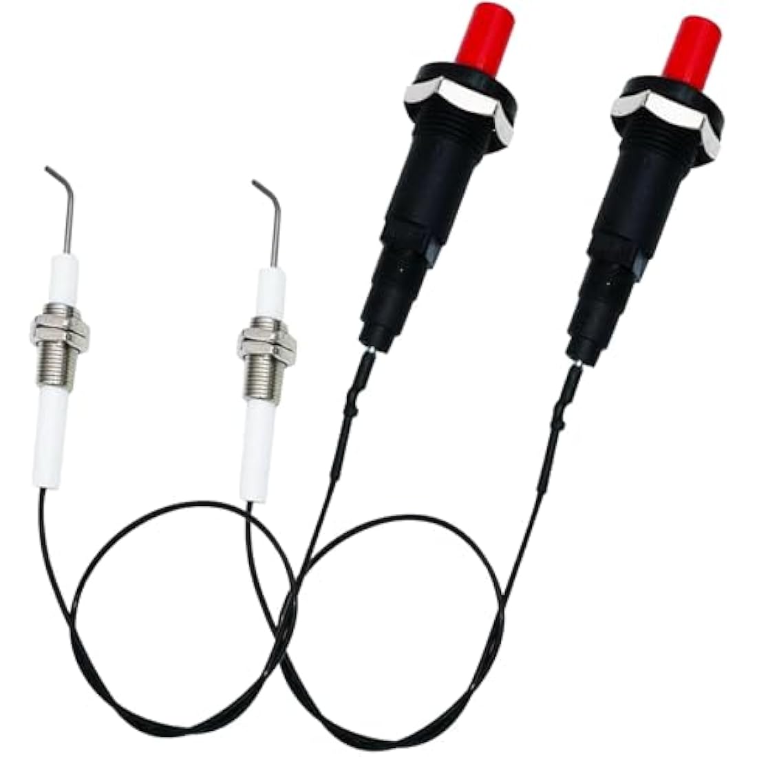 Propane Push Button Piezo Igniter Kit for Gas Grills - 2 Pack