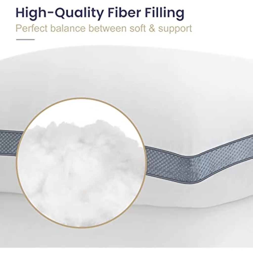 BedStory Hotel Quality Bed Pillows 2 Pack - Dark Gray Microfiber