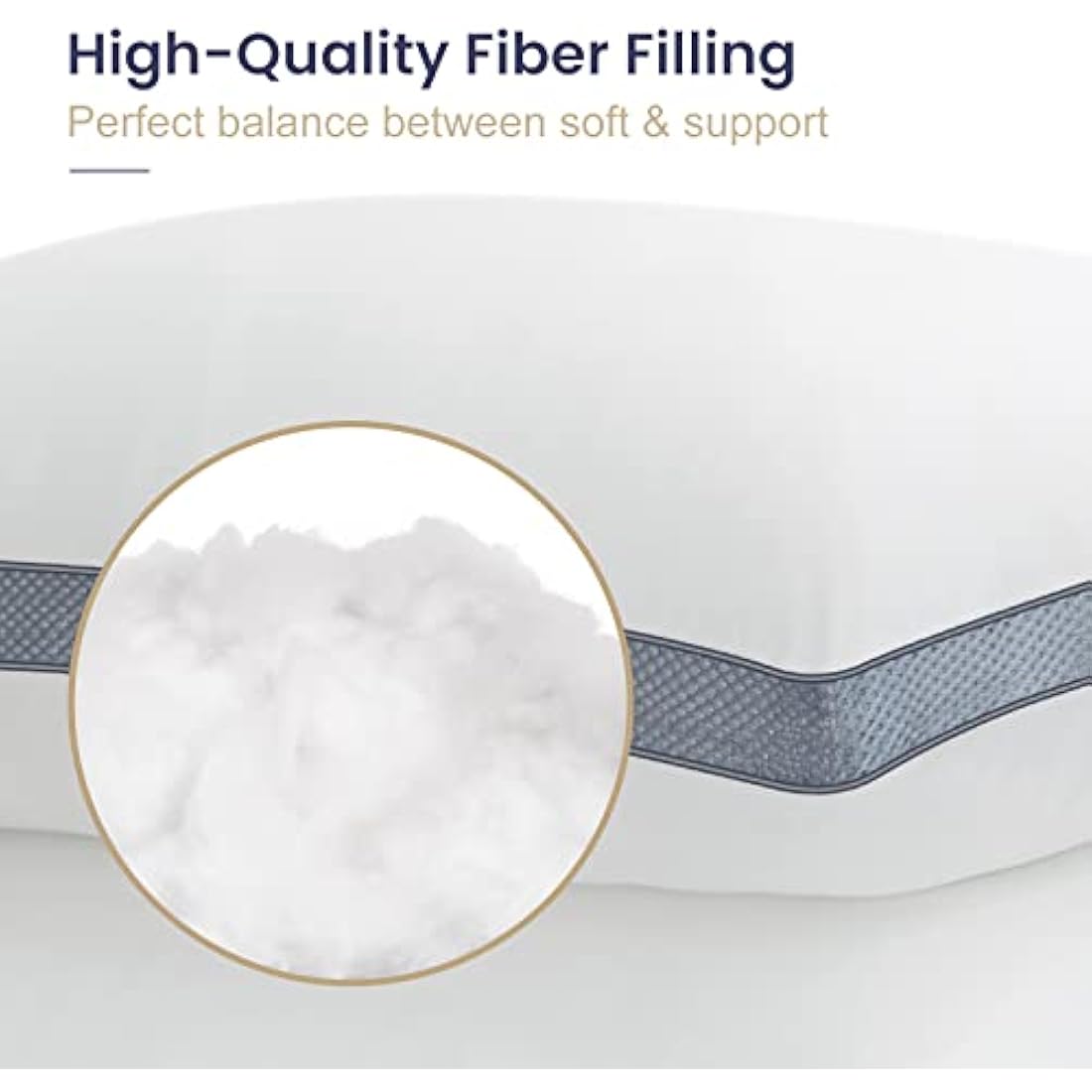 BedStory Hotel Quality Bed Pillows 2 Pack - Dark Gray Microfiber