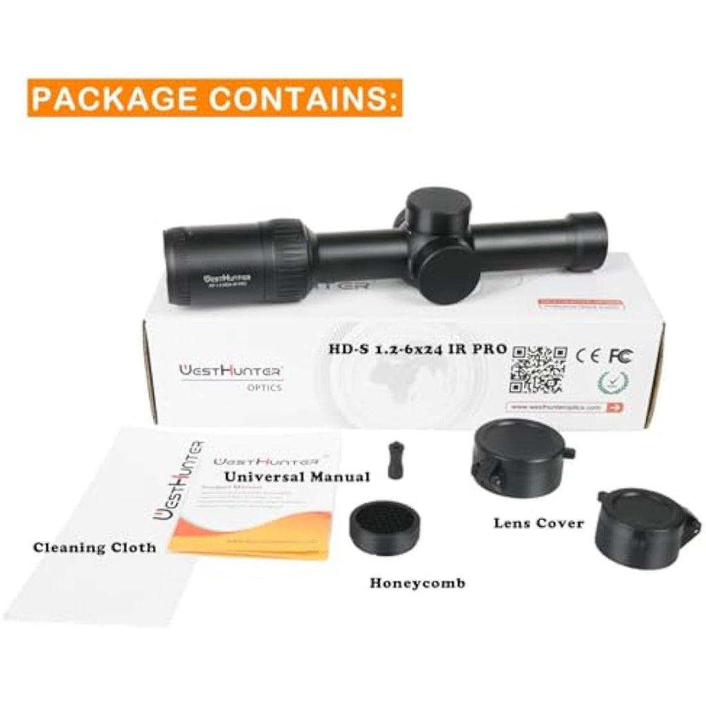 WestHunter HD-S 1.2-6x24 IR LPVO Riflescope | Illuminated Mil-Dot