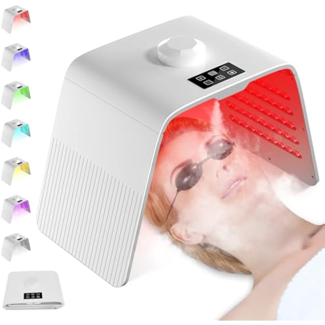 Cozion 7-Color LED Light Therapy Mask | Hydrating Spray Facial Machine
