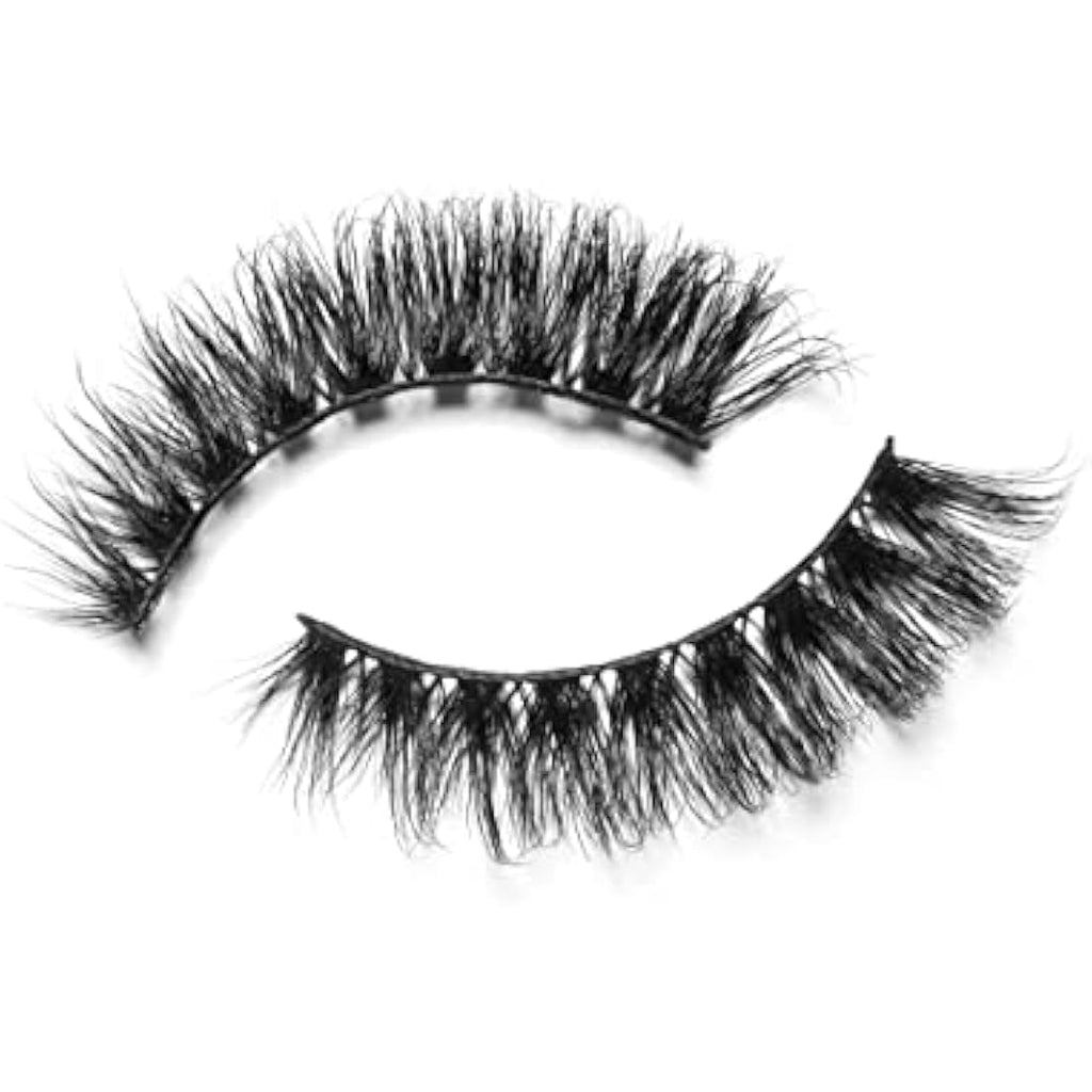 Eylure Volume & Curl No. 112 False Lashes – Black Strip Lashes with Glue
