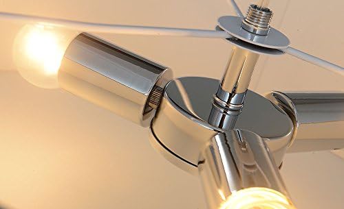 SPARKSOR Modern White Drum Ceiling Light – 3-Bulb Fabric Pendant Lamp