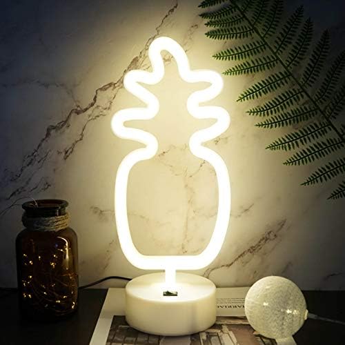 LED Pineapple Neon Sign Night Light – USB or Battery Powered