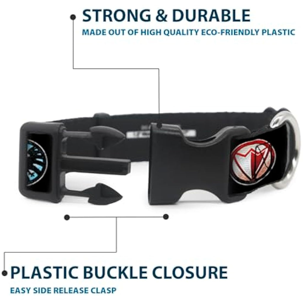 Buckle-Down Marvel Avengers Dog Collar – Large 1.5" Wide Plastic Clip
