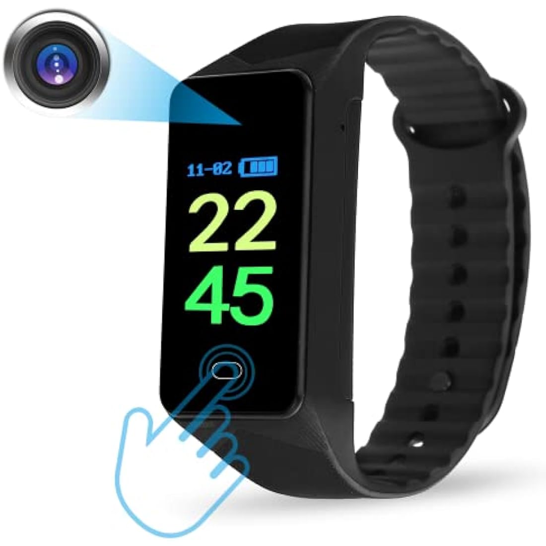 OTADUG 1080P Spy Camera Fitness Tracker | Hidden Wearable Watch with 32GB