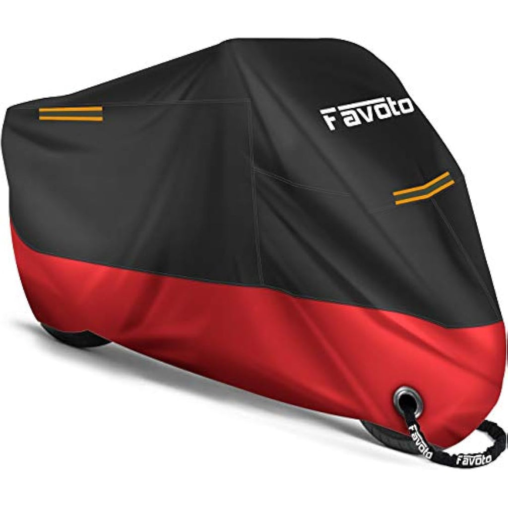 Favoto 210D Waterproof Motorcycle Cover – All Season Outdoor Protection
