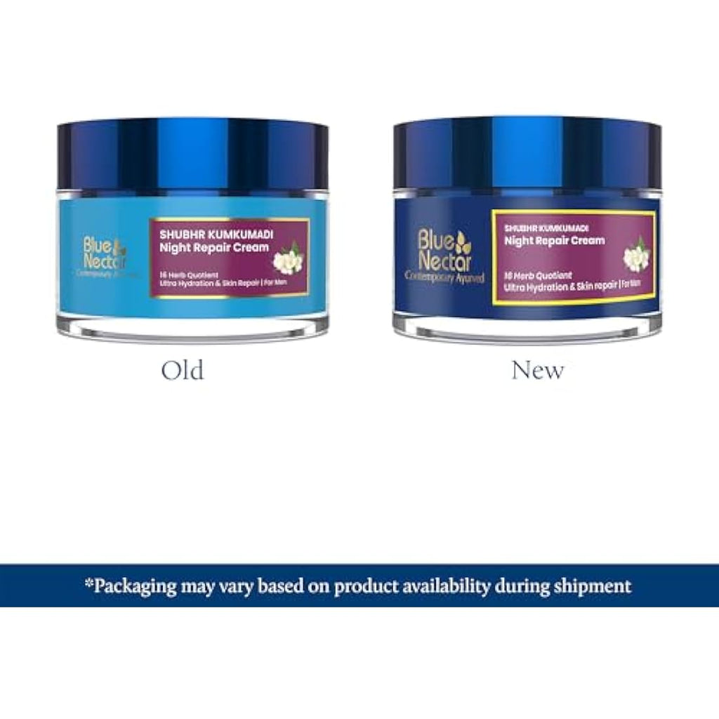 Blue Nectar Men's Night Repair Cream | Anti-Aging Ayurvedic Moisturizer
