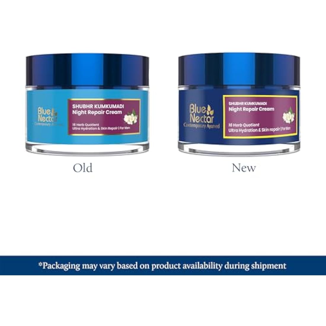 Blue Nectar Men's Night Repair Cream | Anti-Aging Ayurvedic Moisturizer